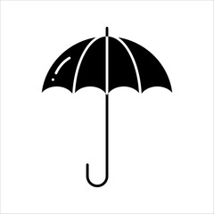 Umbrella flat vector icon isolated on white background, eps 10.