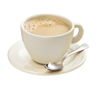 x&iacute;cara de caf&eacute; com leite em fundo transparente - 