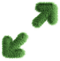 Green fluffy 3D zoom in icon