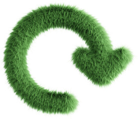 Green fluffy 3D update icon