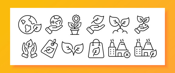 Phytology set icon. Tree leaf, plant, recycling, botany, flower, plant, fertilizer, laboratory, environmental friendly. Ecology. Horticulture concept. . Vector line icon for Business