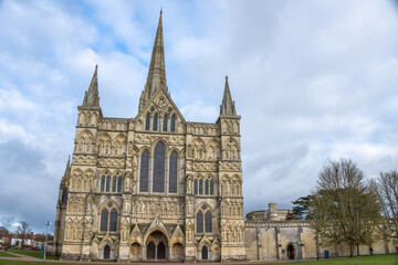 Fototapeta na wymiar view of Salisbury Cathedral Wiltshire England