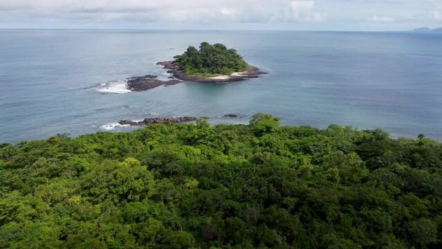 Natural island of Bureh beach in Freetown, Sierra Leone