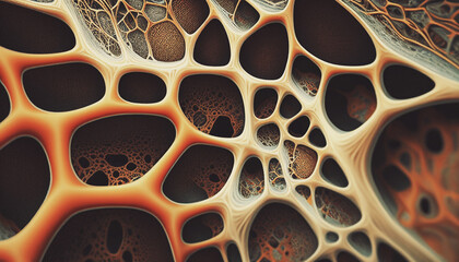 Organic Voronoi Pattern Background - Generative Ai