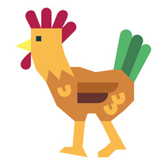 chicken flat icon style