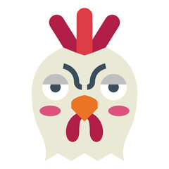 chicken flat icon style