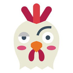 chicken flat icon style