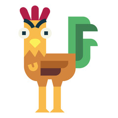 chicken flat icon style