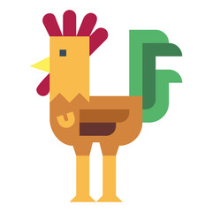 chicken flat icon style