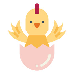 chicken flat icon style