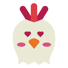 chicken flat icon style