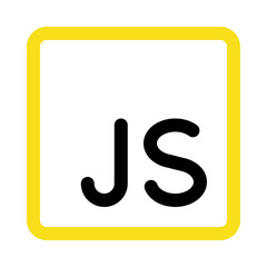 Naklejka premium JavaScript linear icon