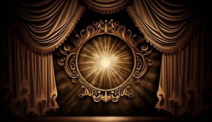 elegant theatre stage curtain background