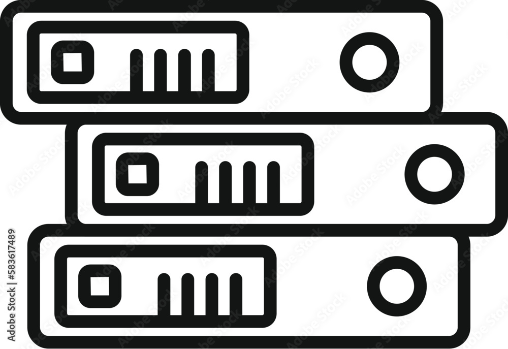 Poster folder report stack icon outline vector. finance file. chart data