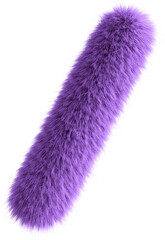 Purple 3D Fluffy Symbol Slash