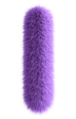 Purple 3D Fluffy Letter I