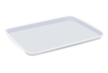White serving tray plate. vector