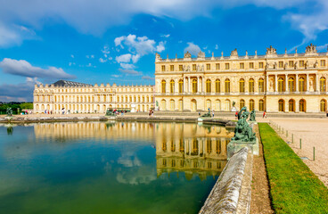 Fototapeta na wymiar Versailles palace and gardens outside Paris, France