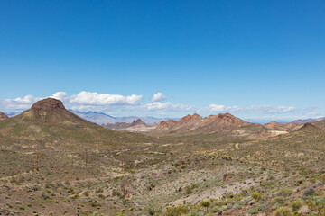 golden mountains at route 66 near Oatman