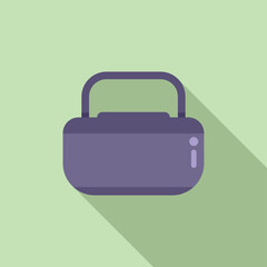 School breakfast icon flat vector. Lunch food. Snack meal