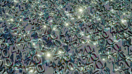 A seamless 3d "420" number background