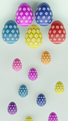 Colorful Easter eggs background