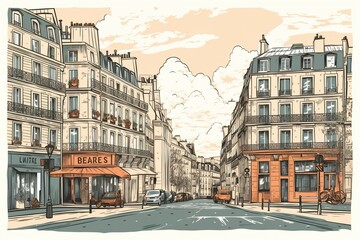 Fototapeta premium Colorful views of Paris