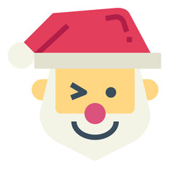 Fototapeta premium santa claus flat icon style