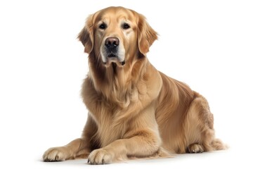 Fototapeta premium golden retriever isolated on white background