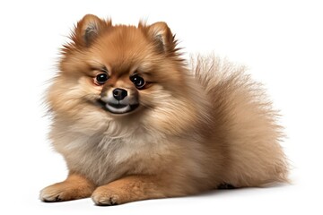 Obraz premium pomeranian puppy isolated on white