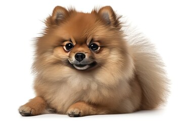 Obraz premium pomeranian puppy isolated on white background