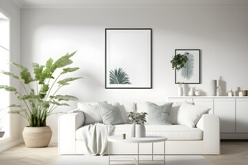 Eine Leinwand für die Kreativität: Gerahmtes Bild im stylishen Wohnzimmer
