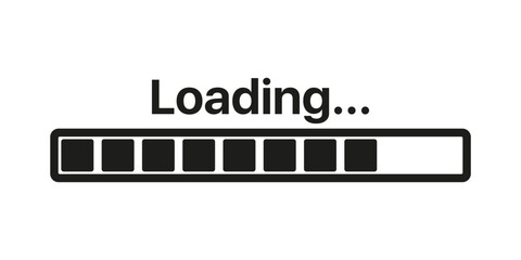 Download vector illustration. File download, 50 percent, internet, graph with load text, download arrow. Loading concept. Vector line icon for Business and Advertising