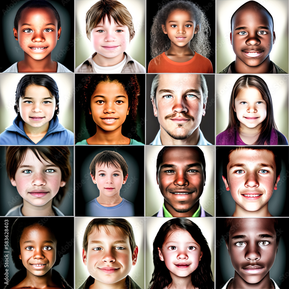 Poster the image showed a 16x16 grid of different colors - generative ai.