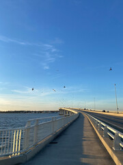 Fototapeta premium bridge at sunset
