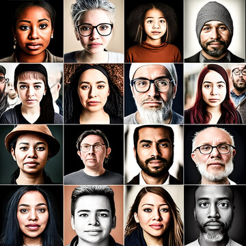 The image was composed of a 16x16 grid of squares - generative ai