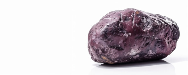 Obraz premium Taaffeite is a rare precious natural stone on a white background. AI generated. Header banner mockup with space.