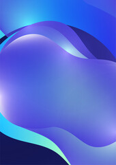 Fluid gradient background. Abstract 3d background. Liquid paints. Banner or sign design. Vector