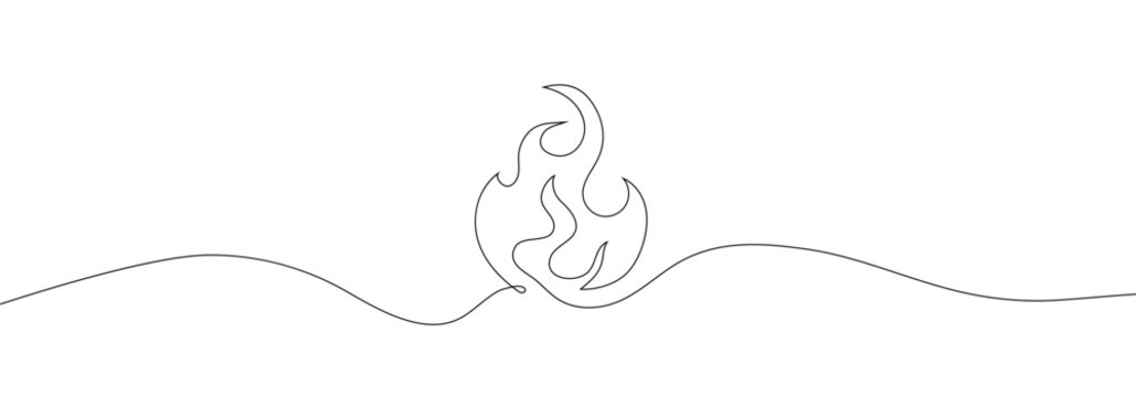 recommend clip art: Continuous line of fire. one line.