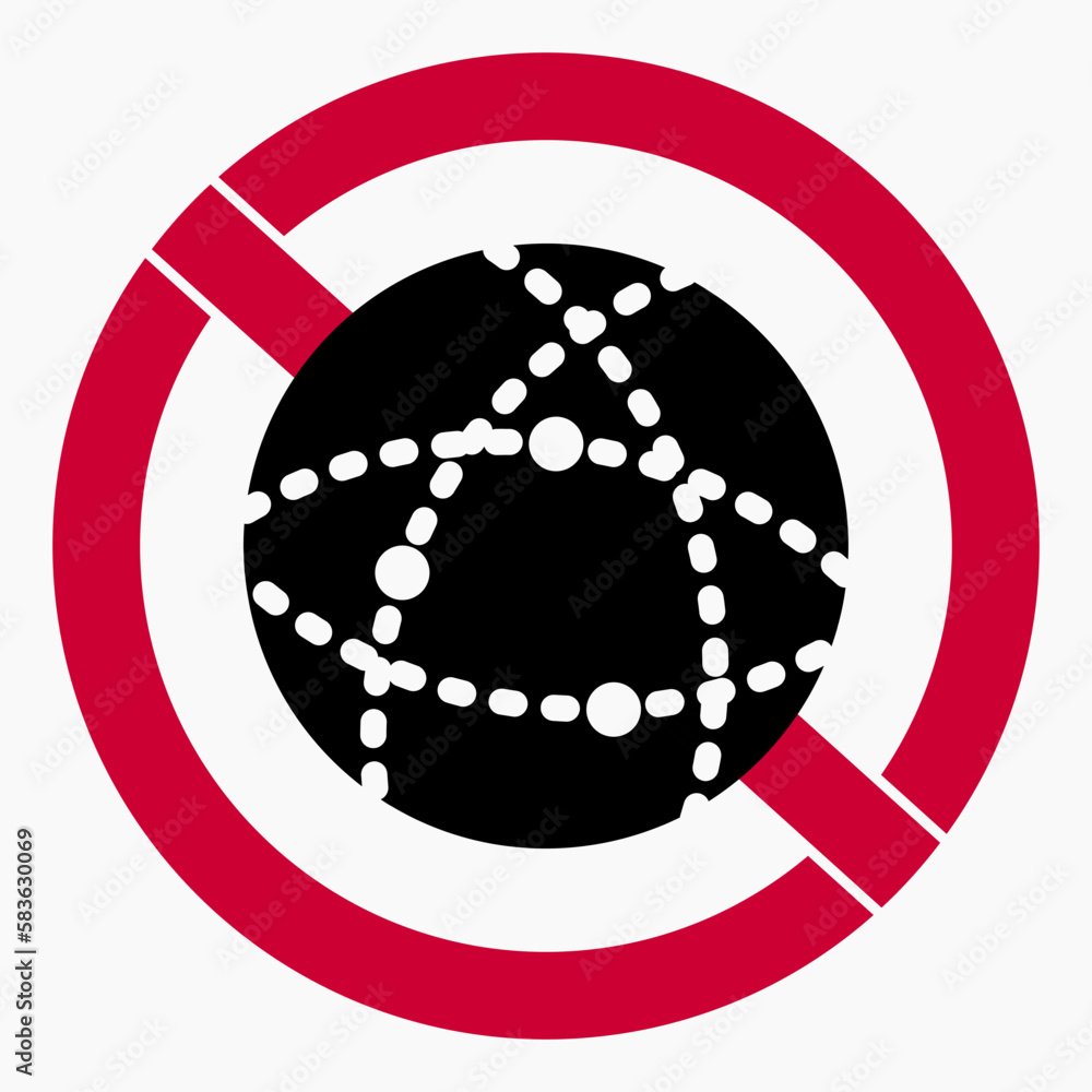 Aufkleber no internet icon. search is disabled. no connection. social media ban. there are no social networks.