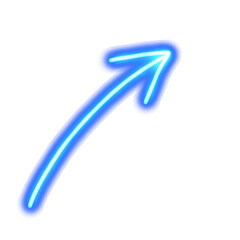 Blue neon arrow © Natallia
