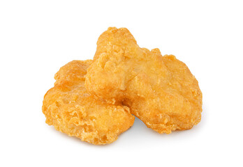 Fried chicken nuggets isolated on transparent background. PNG