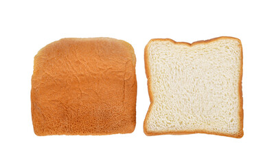 Sliced bread isolated on transparent background. PNG