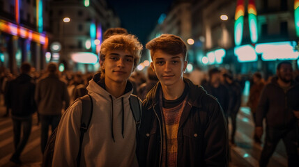 LGBTQ Men in City Night