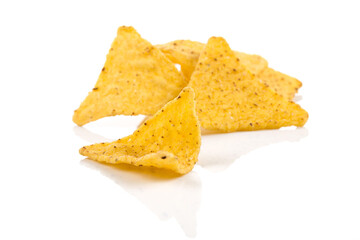 Salted corn snack nachos chips