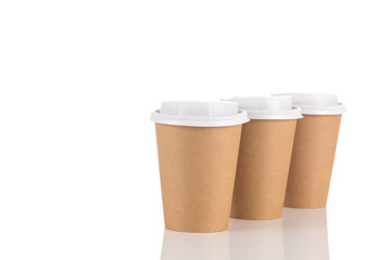 Empty Paper cups background
