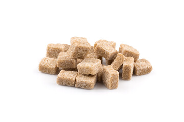 brown sugar cubes isolated