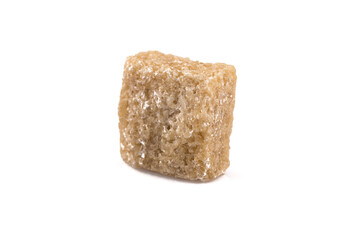 brown sugar cube isolated