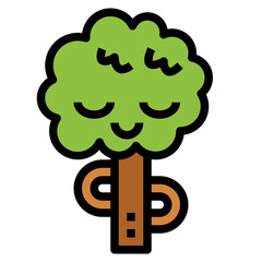 tree filled outline icon style
