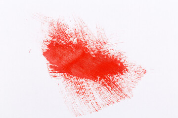 Red stroke of the paint brush